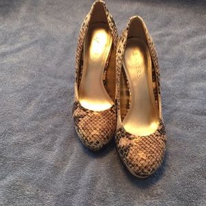 Snake skin pattern heels